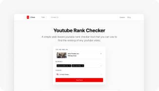 Youtube Rank Checker Website Mockup
